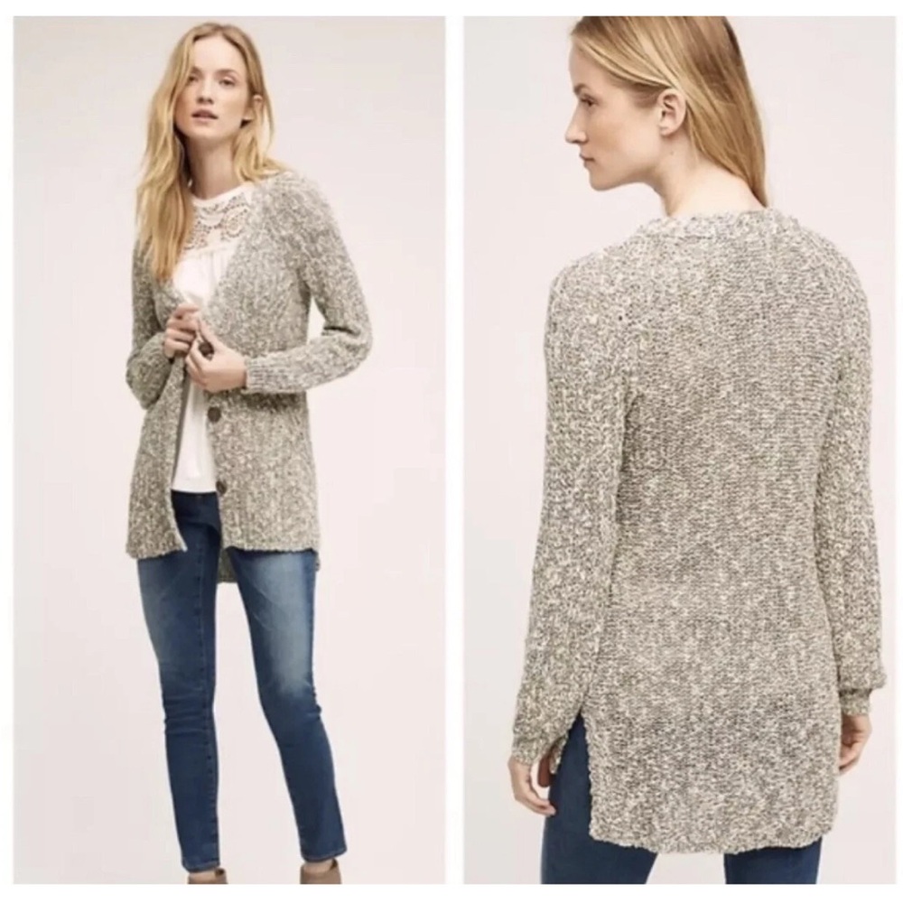 Anthropologie Tan Knit Angel of the North Open Knit Cardigan Sweater – Small